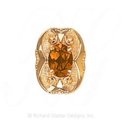 GS456 CIT - 14 Karat Gold Citrine Slide 
